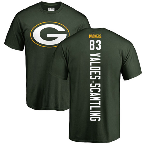 Men Green Bay Packers Green #83 Valdes-Scantling Marquez Backer Nike NFL T Shirt